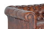 Giner y Colomer Sillón Chester en Piel Marrón con Metal, 70x96x82 cm